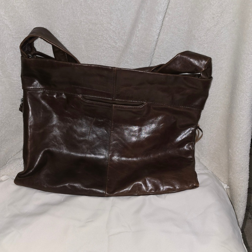HOBO brand‎ leather envelope style shoulder bag in walnut - Picture 4 of 9